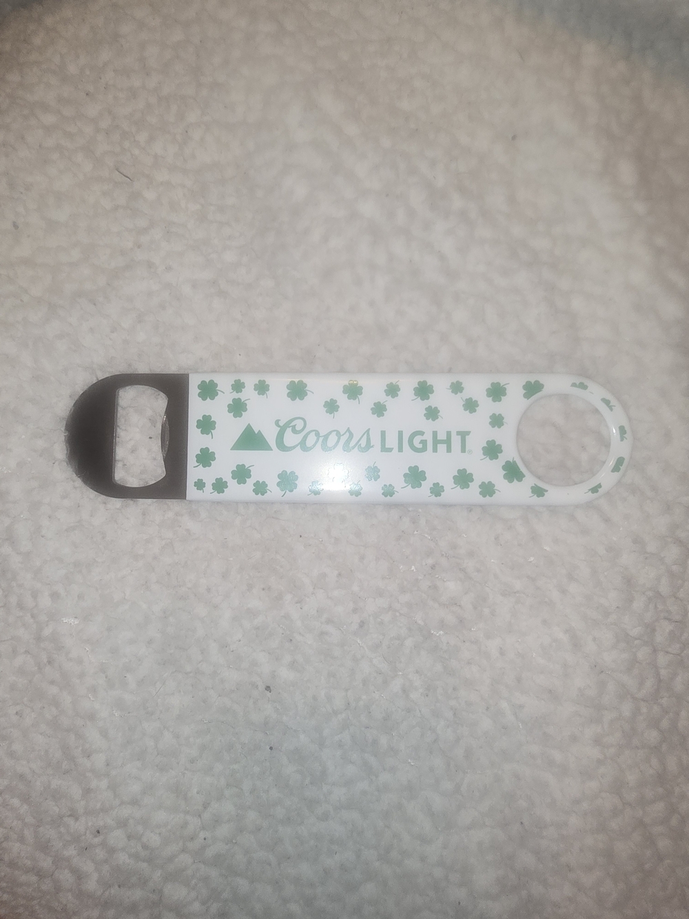 Shamrock Bar Key Bottle Opener - White & Green